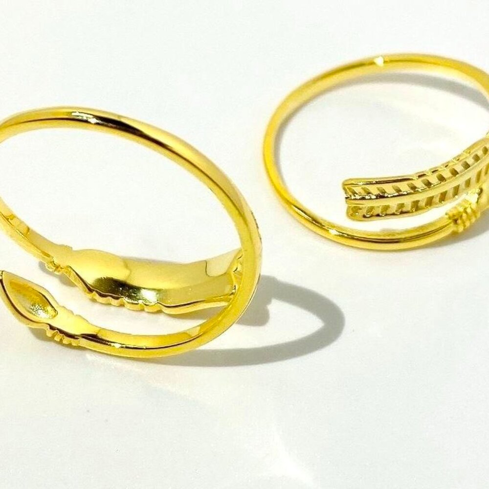 Arrow Ring 18K Yellow Gold plated over 925 Sterling Silver - Picture 5 of 5